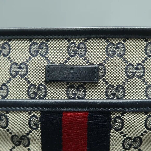 GUCCI Navy Cloth Shoulder Bag 597-021325 - Picture 9 of 12